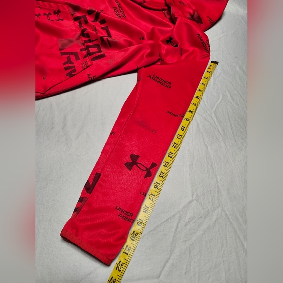 Under Armour Cherry Red Logo'd Hoodie Sweatshirt In Youth Large Size (14-16) - Picture 11 of 11